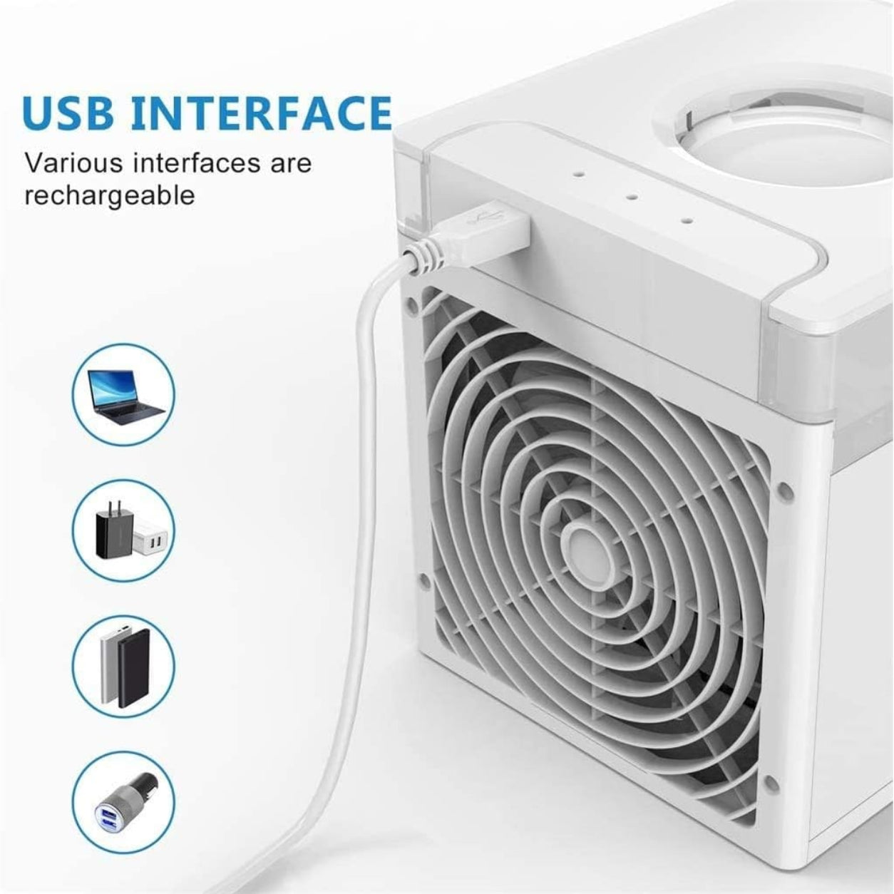 Aire Acondicionado Portátil Enfriador Humidificador de Escritorio