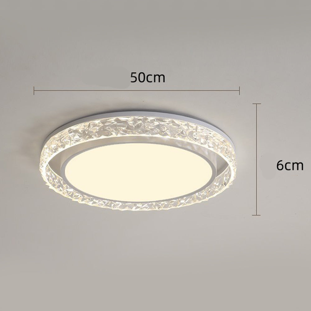 Lámpara de Techo LED Crystal Halo | Montaje Empotrado Regulable con Control Remoto
