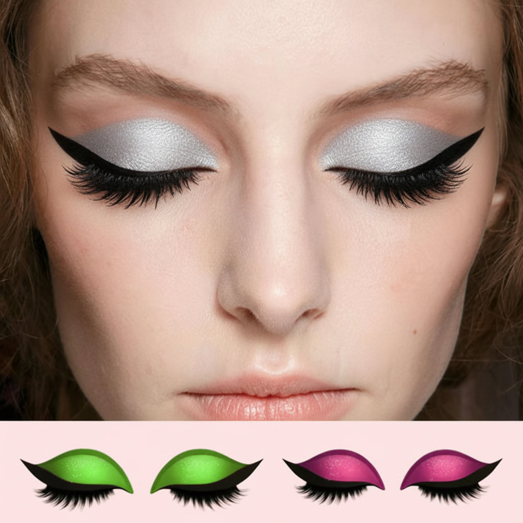 Pestañas postizas 3 en 1 Sombras de ojos delineador adhesivo reutilizable