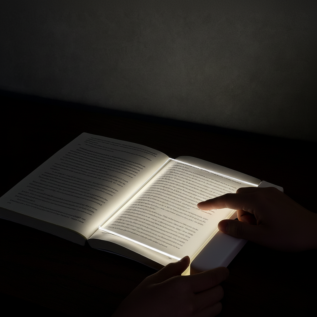 Lámpara de lectura LED para libro, ultrafina, recargable por USB