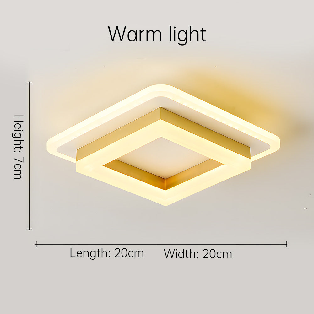 Luz de Techo LED Cuadrada | Lámpara Moderna de Montaje Empotrado