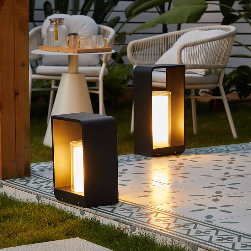 Luz LED Exterior Cuadrada Moderna | Luz LED Solar Impermeable