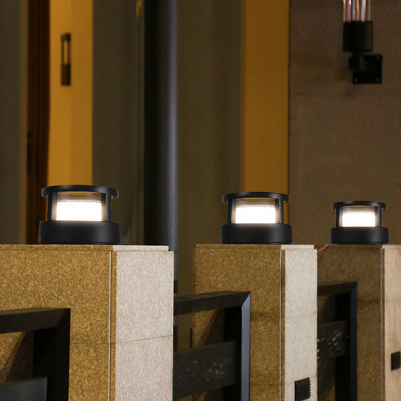 Luz de césped exterior LED industrial impermeable de aluminio cilíndrico