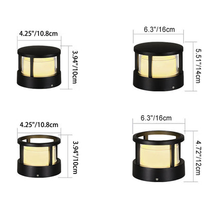 Luz de césped exterior LED industrial impermeable de aluminio cilíndrico