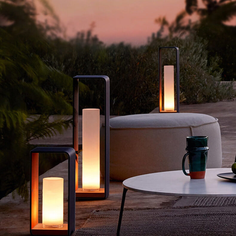 Luz LED Exterior Cuadrada Moderna | Luz LED Solar Impermeable