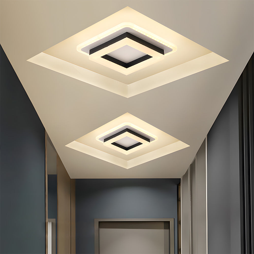 Luz de Techo LED Cuadrada | Lámpara Moderna de Montaje Empotrado