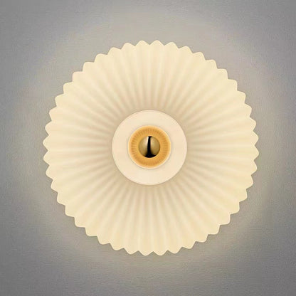 Aplique de Pared de Vidrio Vintage Nórdico | Lámpara de Disco Redondo a Rayas