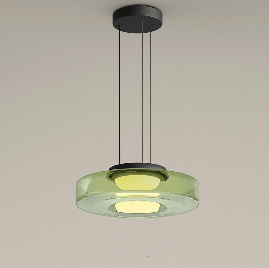 Lámpara Colgante de Vidrio Bauhaus | Lámpara Colgante LED Moderna en Capas
