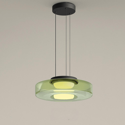 Lámpara Colgante de Vidrio Bauhaus | Lámpara Colgante LED Moderna en Capas