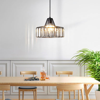 Lámpara Colgante Moderna de Cristal Negro | Elegante Luminaria Suspendida
