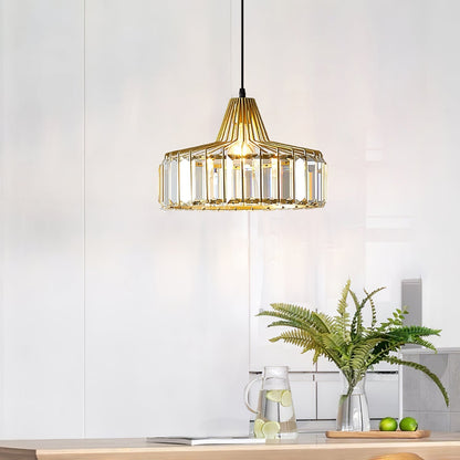 Lámpara Colgante Moderna de Cristal Negro | Elegante Luminaria Suspendida