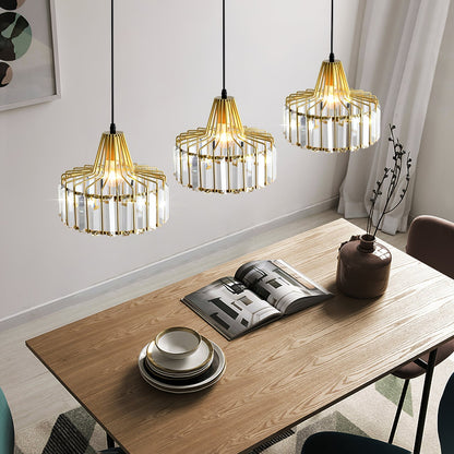 Lámpara Colgante Moderna de Cristal Negro | Elegante Luminaria Suspendida