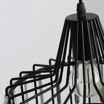 Lámpara Colgante Moderna de Cristal Negro | Elegante Luminaria Suspendida