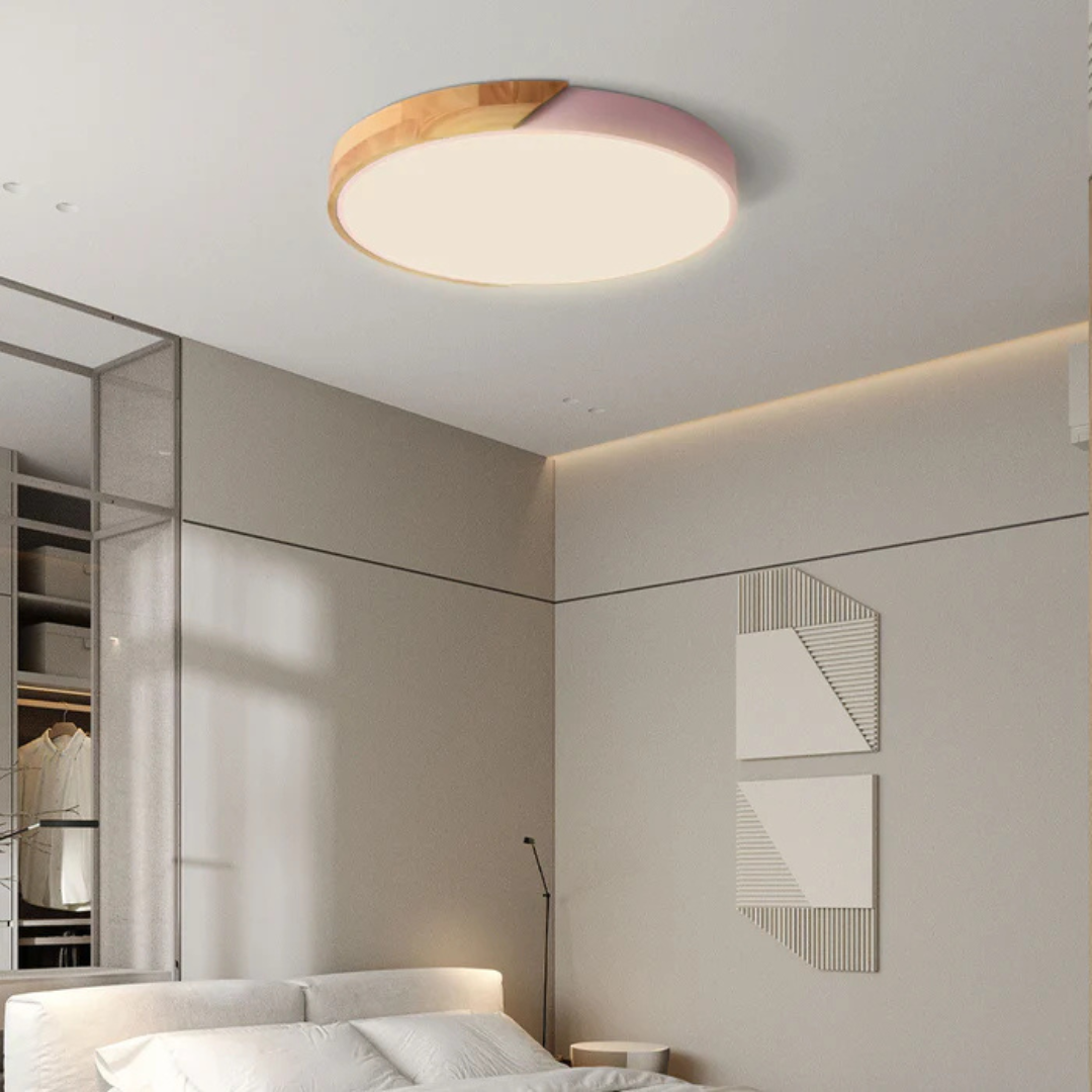 Lámpara de Techo LED | Diseño Moderno Nórdico de Madera