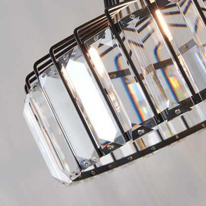 Lámpara Colgante Moderna de Cristal Negro | Elegante Luminaria Suspendida