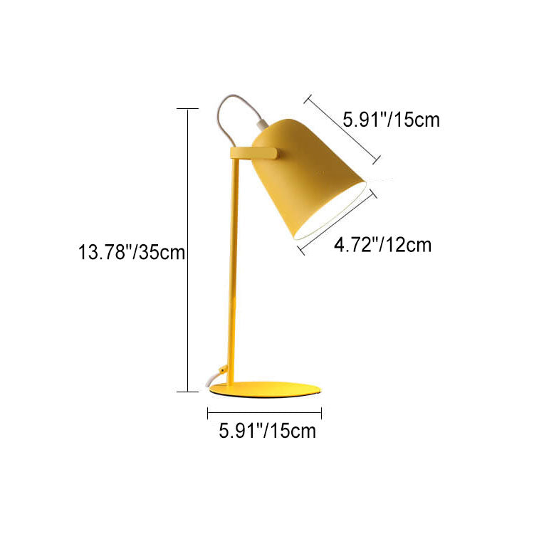 Lámpara de Escritorio LED de Metal Nórdico | Luz Minimalista para Lectura y Estudio