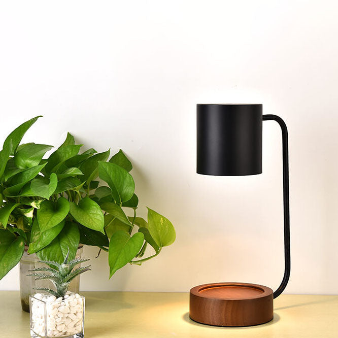 Lámpara de Mesa Minimalista Japonesa | Diseño en Madera y Metal