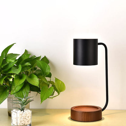 Lámpara de Mesa Minimalista Japonesa | Diseño en Madera y Metal