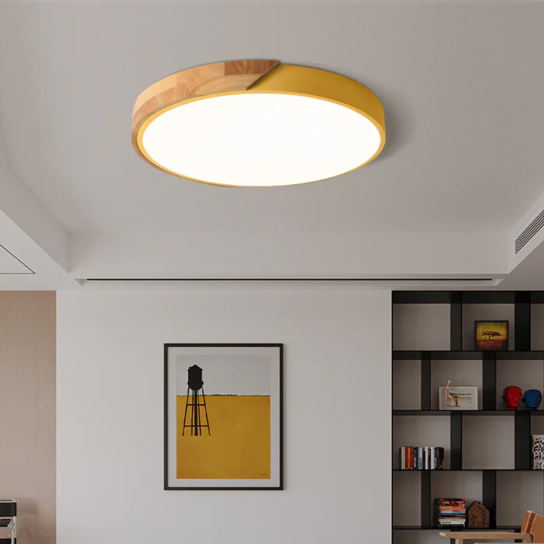 Lámpara de Techo LED | Diseño Moderno Nórdico de Madera