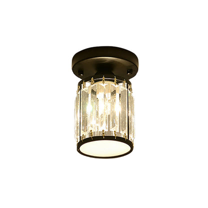 Lámpara de techo de cristal para vestíbulo | Diseño moderno semiempotrado