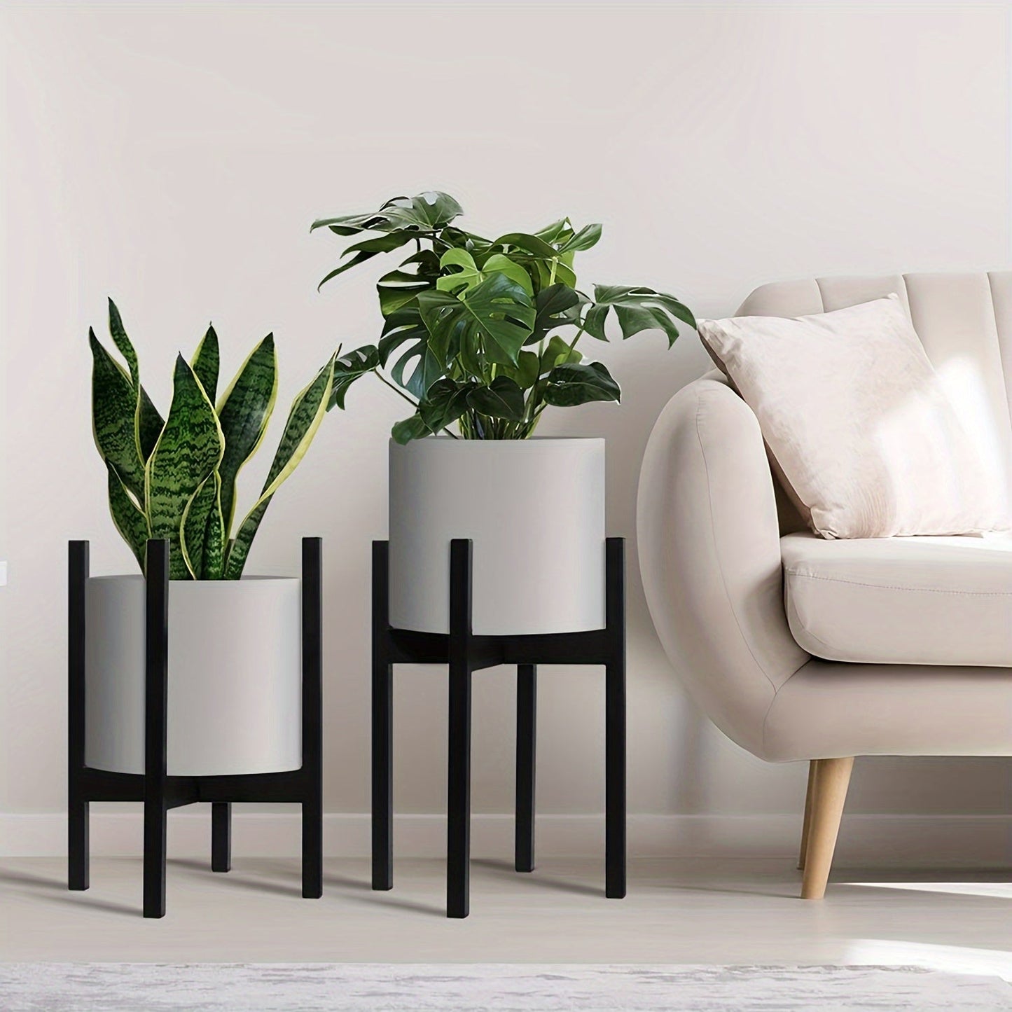 Soporte de planta de metal ajustable | Soporte moderno para macetas de interior y exterior