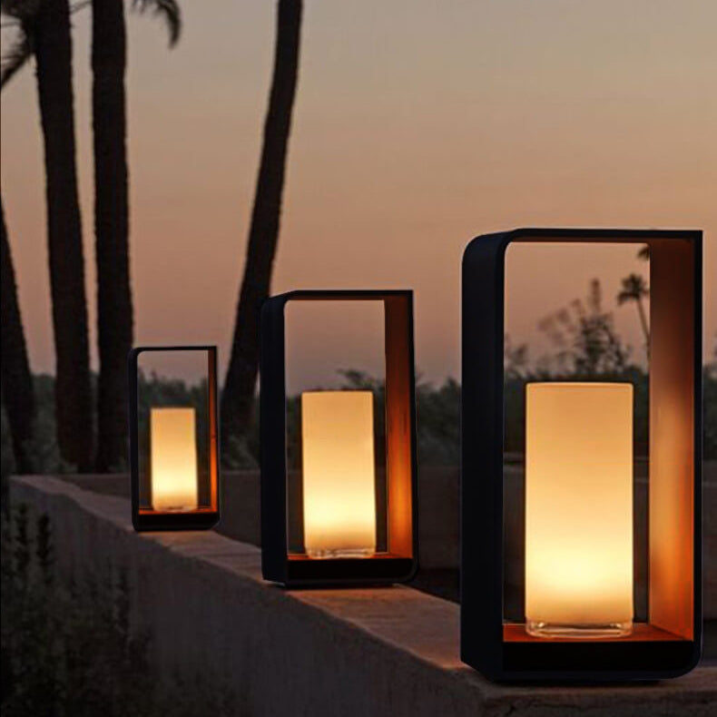 Luz LED Exterior Cuadrada Moderna | Luz LED Solar Impermeable