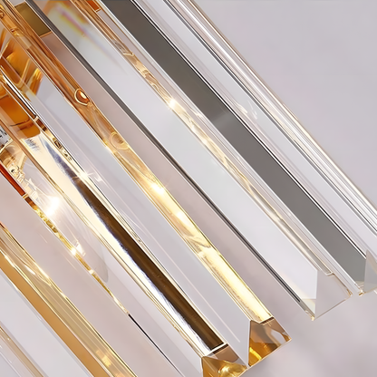 Lámpara de Pared de Cristal | Aplique de Acero Inoxidable de Lujo Moderno