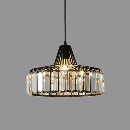 Lámpara Colgante Moderna de Cristal Negro | Elegante Luminaria Suspendida