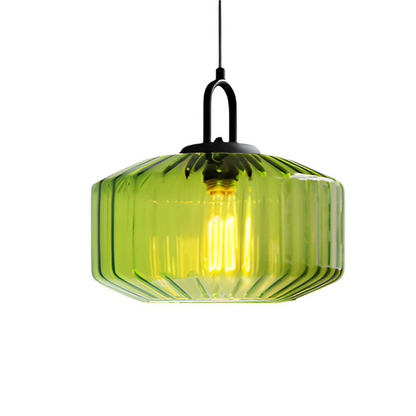 Lámpara Colgante de Vidrio Mireta | Diseño de Vidrio en Colores Retro