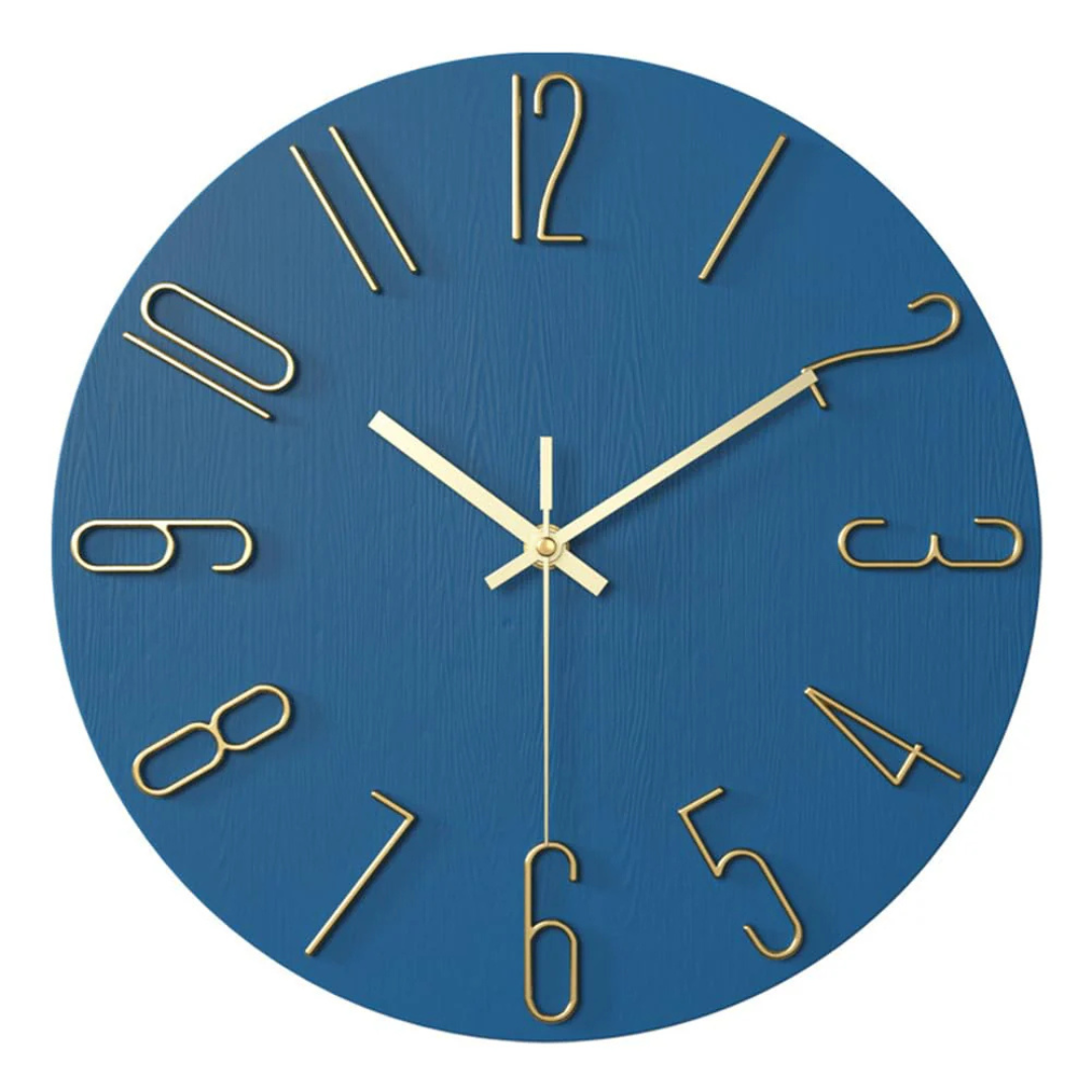 Reloj de Pared Moderno Noble | Diseño Minimalista en Dorado