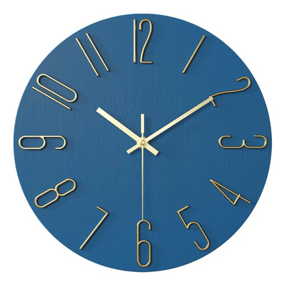 Reloj de Pared Moderno Noble | Diseño Minimalista en Dorado