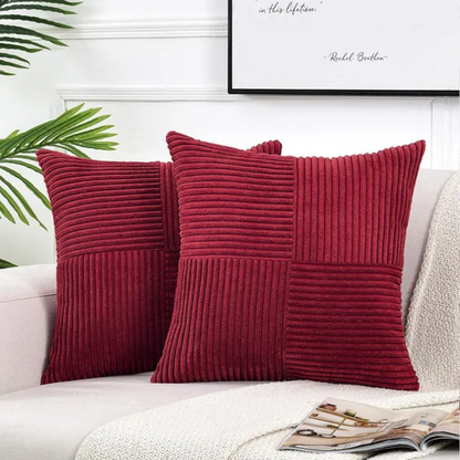 Fundas de Cojín de Pana | Fundas de Almohada de Lujo a Rayas