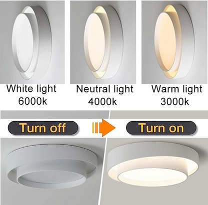 Lámpara de Techo LED Redonda Nórdica | Diseño Moderno Minimalista
