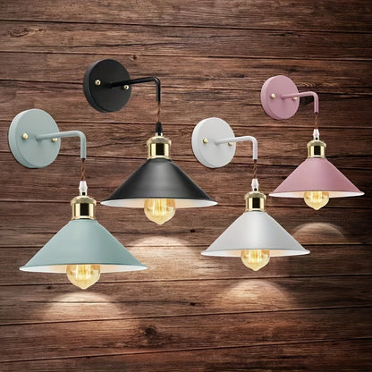 Aplique de pared moderno de metal | Lámpara de pared industrial con acabado en aceite