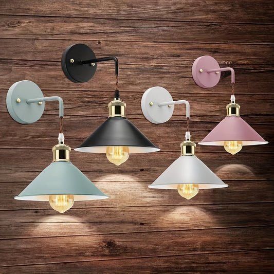 Aplique de pared moderno de metal | Lámpara de pared industrial con acabado en aceite