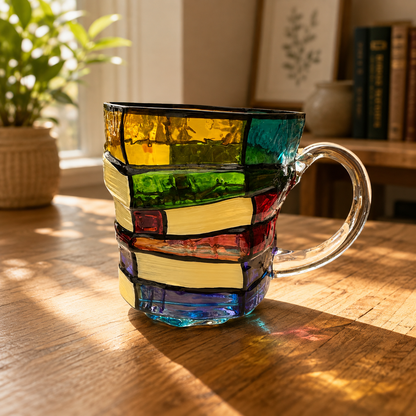 Taza Vidrio Diseño Libro 3D Regalo Literario