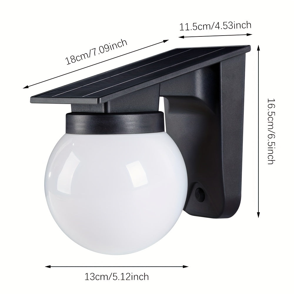 Luz de Pared LED Solar Globe | Iluminación Exterior Inteligente Regulable