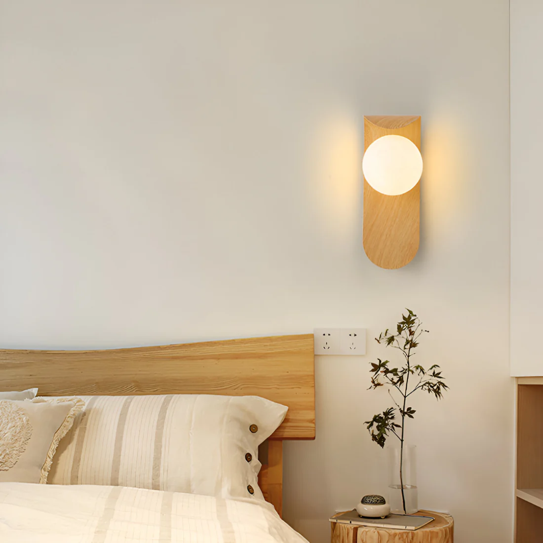 Lámpara de Pared LED Escandinava Icar | Diseño Minimalista de Madera