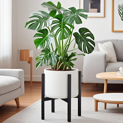 Soporte de planta de metal ajustable | Soporte moderno para macetas de interior y exterior