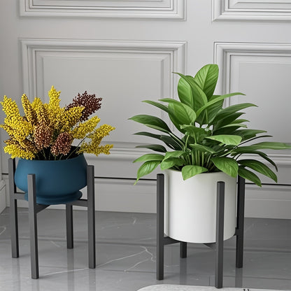 Soporte de planta de metal ajustable | Soporte moderno para macetas de interior y exterior