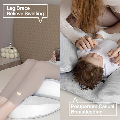 Almohada Ajustable para Embarazo | Soporte Ergonómico para Maternidad para Dormir de Lado y Boca Abajo