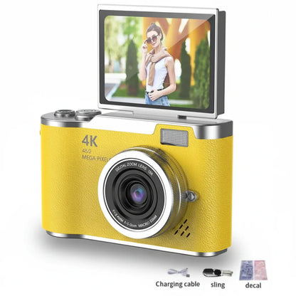 Cámara digital 4K pantalla abatible 48MP zoom 8X compacta para foto y video