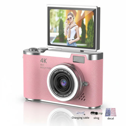 Cámara digital 4K pantalla abatible 48MP zoom 8X compacta para foto y video