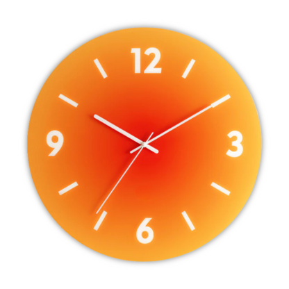 Reloj de Pared de Cristal Sunset | Diseño Moderno en Degradado