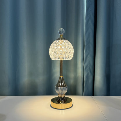 Lámpara de Mesa Crystal Touch | Luz LED Recargable para Mesita de Noche