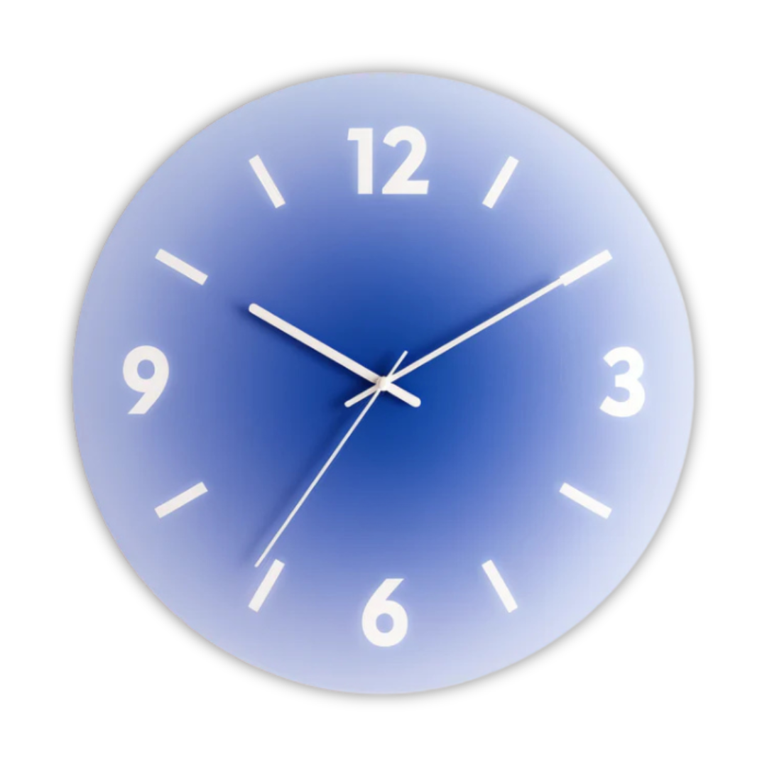 Reloj de Pared de Cristal Sunset | Diseño Moderno en Degradado