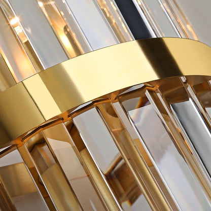 Lámpara de Pared de Cristal | Aplique de Acero Inoxidable de Lujo Moderno
