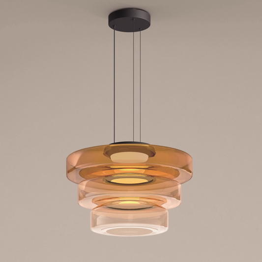 Lámpara colgante de vidrio | Luz colgante estilo Bauhaus