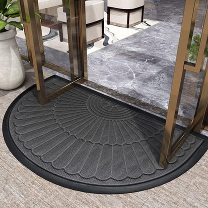 Felpudo de Goma Antideslizante Semicircular para Entrada