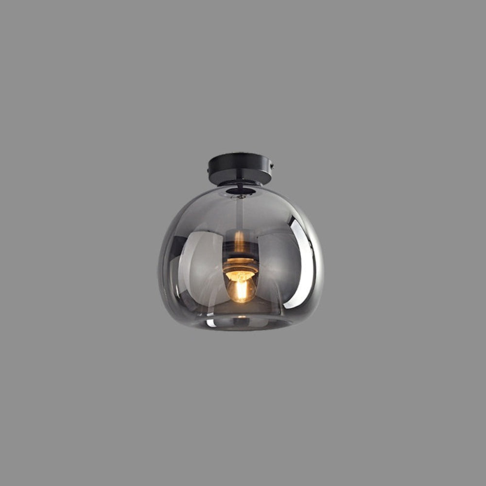 Lámpara de techo vintage de vidrio burbuja | Lámpara colgante retro de vidrio ámbar